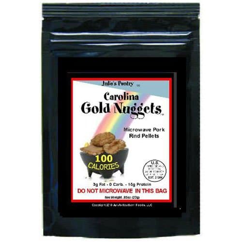 Carolina Gold Nuggets 100 Calorie Snack Microwave Pork Rinds 12 Packages