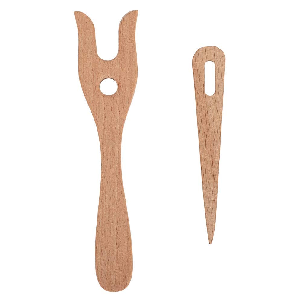 Yosoo Health GearKnitting Tools - Lucet Fork, Wooden Weaving Tools for Bracelet, Necklace & Braided Projects