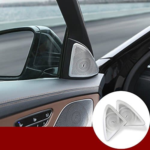 Interior Car Door Audio Speaker Frame Trim Cover 2pcs for Mercedes-Benz S Class W222 2014-2019