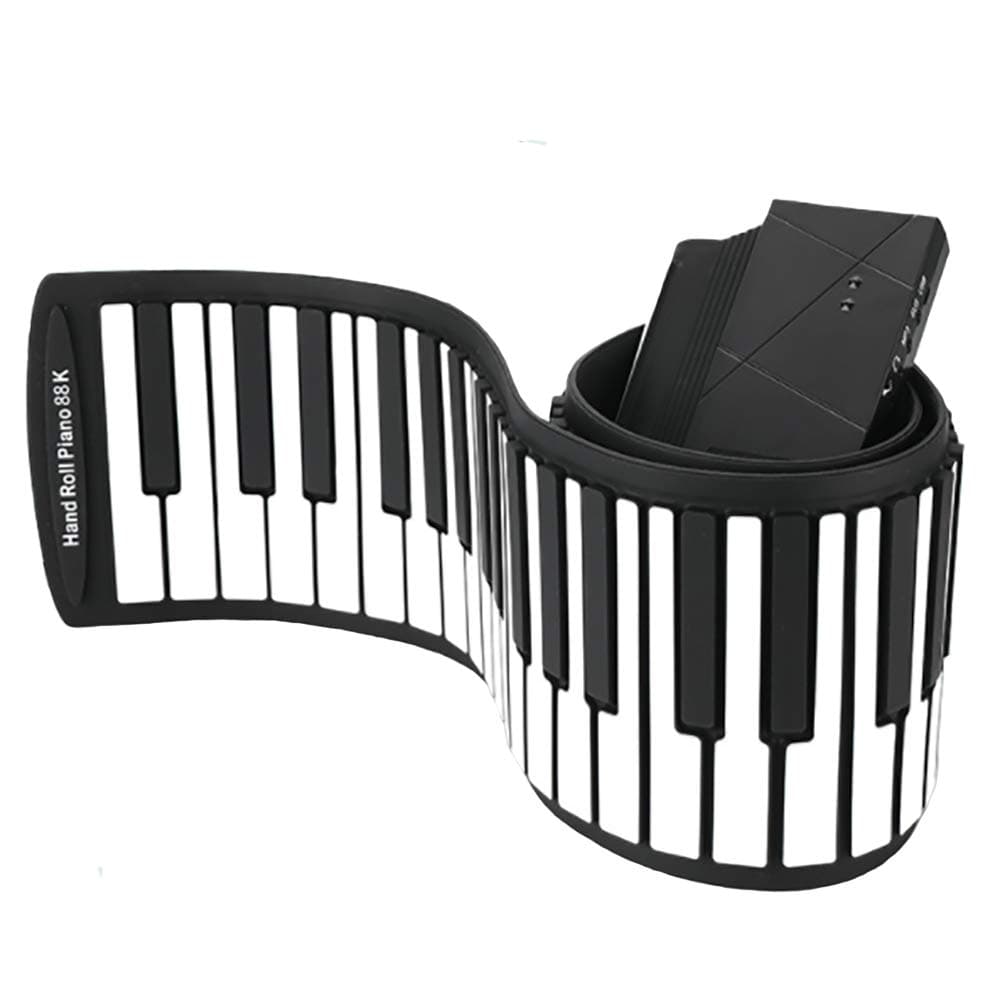 BESTUNE Flexible Roll Up Piano, Portable 88-key Keyboard Piano Silicone Elastic Roll Up Piano Foldable Keyboard Hand Roll Piano