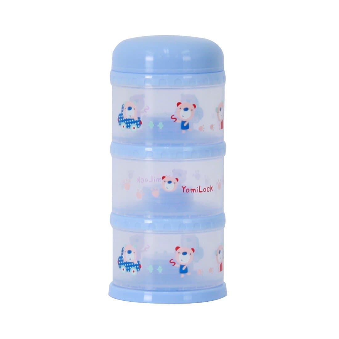 Yomilock 3-Layer Antibiotic Milk Powder Container / Dispenser Blue - Made In Korea
