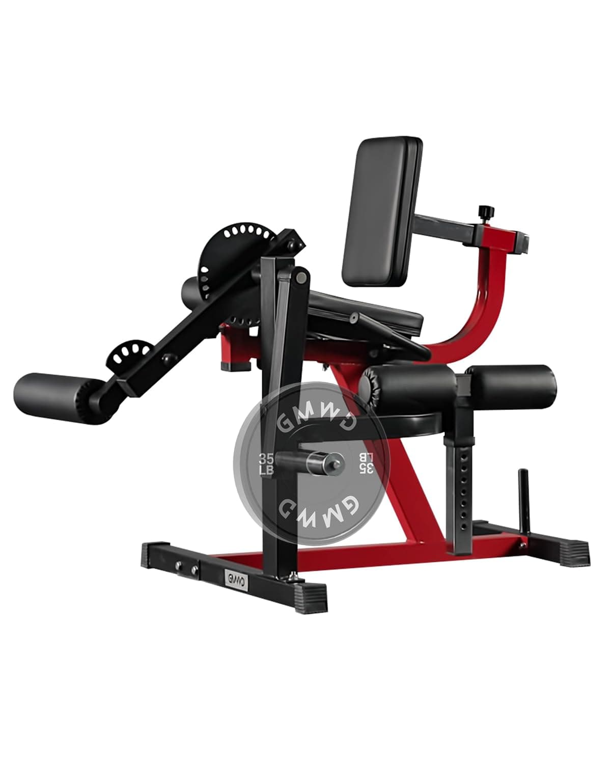 GMWD Leg Extension and Curl Machine, Lower Body Special Leg Machine, Adjustable Leg Exercise Bench with Plate Loaded, Leg Rotary Extension for Thigh, Home Gym Weight Machine