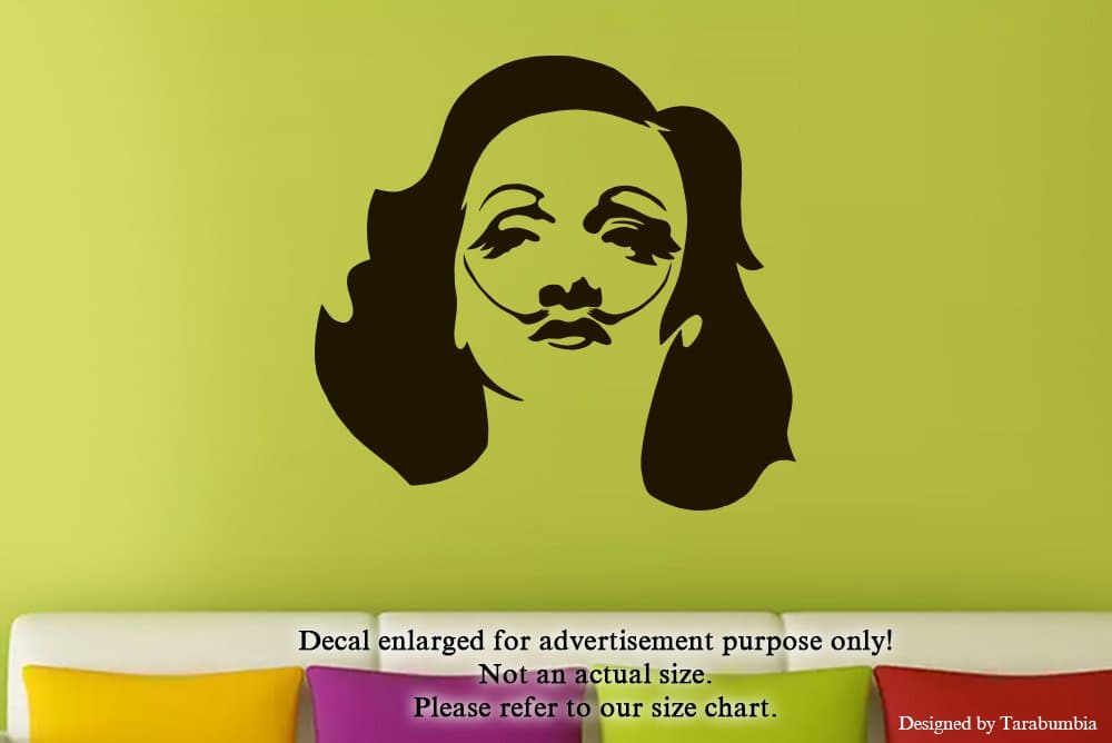 Girl Wall Decals Salvador Dali Stickers Decorative Design Ideas For Your Home or Office Walls Removable Vinyl Murals EC-0902