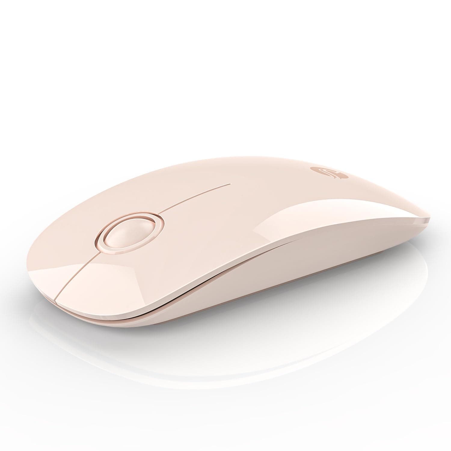 RAPIQUE Bluetooth Wireless Mouse - (BT5.1+USB) Slim Dual Mode Computer Mice with Quiet Click, Low Power, and 1600 DPI, Portable Cordless Mouse for MacBook, Laptop, iPad Pro/Air, Tablet (Pink)