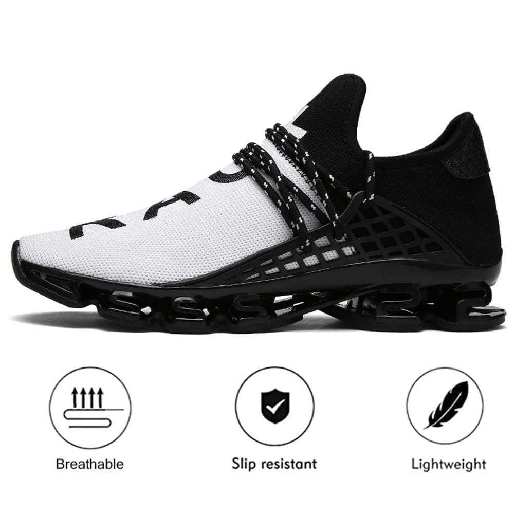 Ahico Men Walking Shoes Fashion Sneaker Running Athletic Non Slip Platform Socks Shoe Stylish Casual Fitness Gym Sports