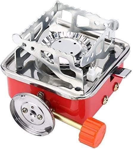 Portable Travelling Mini Camping Gas Stove, Stainless Steel Foldable Gas Burner for Cooking during Outdoor Activities like Camping, Hiking, Travelling, Tour, Biking, (2800W, In-Built Lighter)