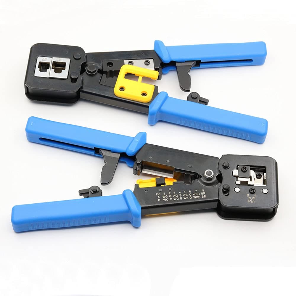- Hanutech RJ45 Crimper Hand Network Tool Pliers Cat5 Cat6 8p8c Cable Stripper Pressing Clamp Tongs Clip Multi Function