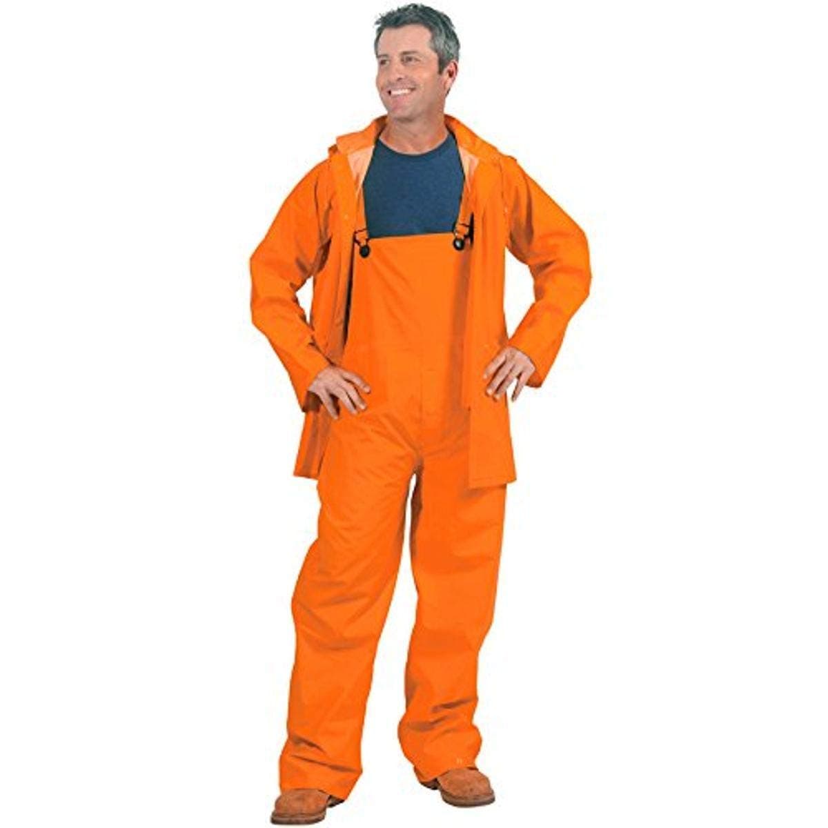 Galeton 7952-XXL-OR 7952 Repel Rainwear 3 Piece Rain Suit, 0.35 mm PVC, Orange, XX-Large