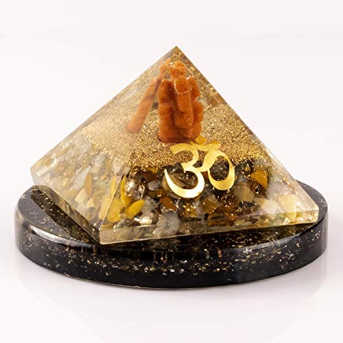 Divine Magic Orgone Crystal Pyramid for Wealth, Prosperity and Money | Black Tourmaline Crystal Coasters Removes Negative Energy