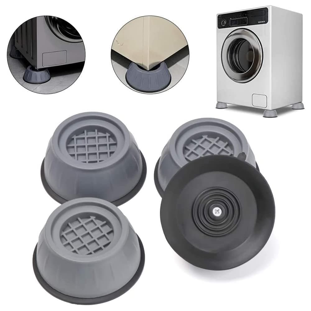 Showay Noise Cancelling Washing Machine Support, Washer And Dryer Anti-Vibration Pads, Slip Anti Vibration And Noise Reducing Rubber Washing Machine Feet Pads, Dr-01, Pack Of 4