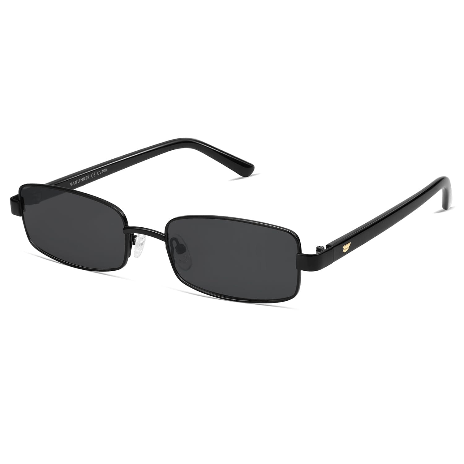 Retro Rectangle Polarized Sunglasses for Women Men Small 90s Vintage Trendy Slim Narrow Rectangular Frame VL9684