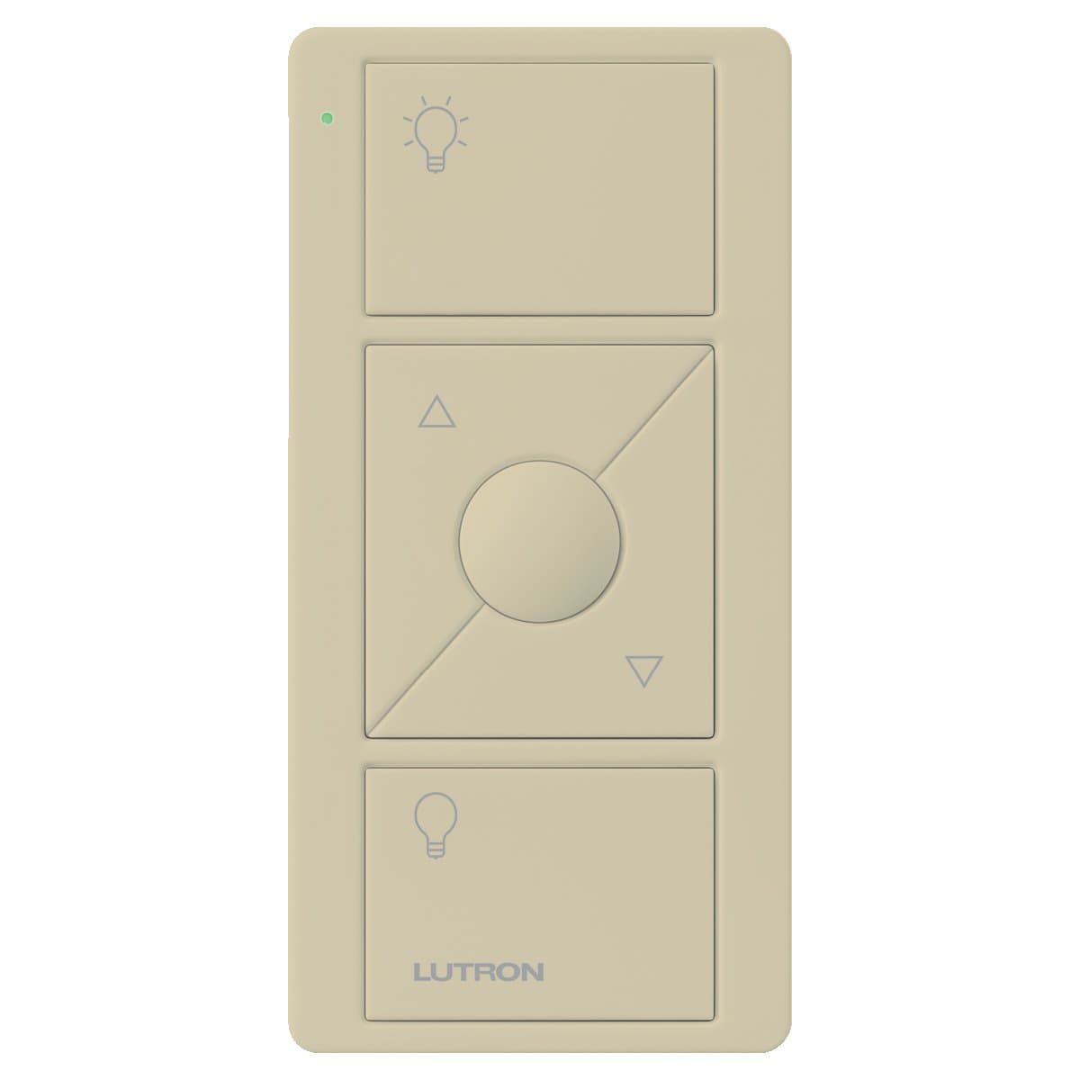 Lutron Pico Remote for Caseta Smart Dimmer Switch, 3-Button Control with Raise/Lower and Preset Lighting Level, For Table Top or Wallmount Use, PJ2-3BRL-GIV-L01, Ivory