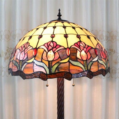 Tiffany 20-inch European-style tulip floor lamp 3 light bulbs