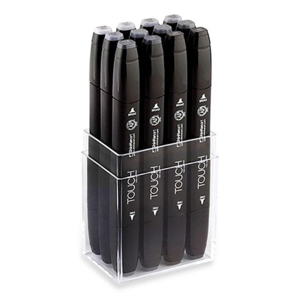ShinHan Touch Twin Art Marker Set of 12 Cool Grey Colors