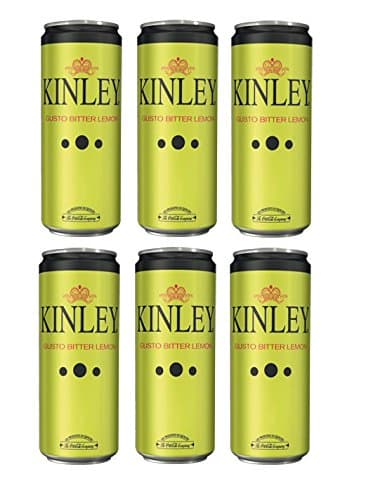 Kinley Tonic Water Bitter Lemon 11.15 Fluid Ounce (330ml) Packages (Pack of 6) [ Italian Import ]
