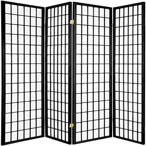 Vnewone Room Divider 4 Panel Folding Privacy Screen 70Inches High 17Inches Wide Room Divider for Living Room Bedroom Study,Black and White