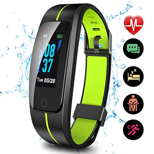 Updated 2019 Version High-End Fitness Tracker HR, High-End Activity Trackers Health Exercise Watch with Heart Rate Sleep Monitor, Smart Band Calorie Step Counter, Pedometer Walking for Men Women Kids