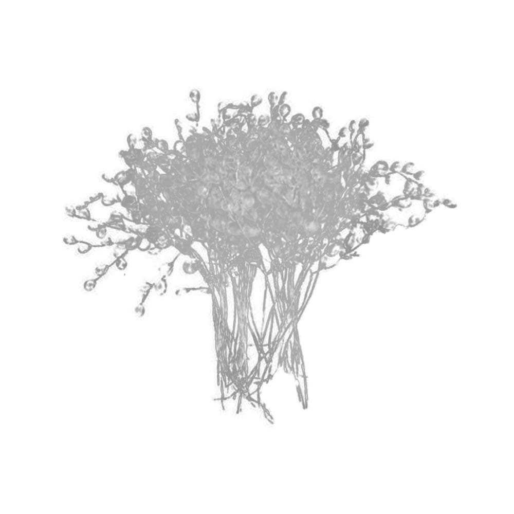 Yayong 43Pcs Crystal Acrylic Flower Branches, 13cm, Clear & White, Modern Elegant Style, Artificial Flower, Wedding & Party Decor