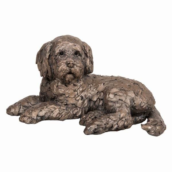 Ozzy the Cockapoo Lying Down Cold Cast Bronze Dog new Frith Design 2017
