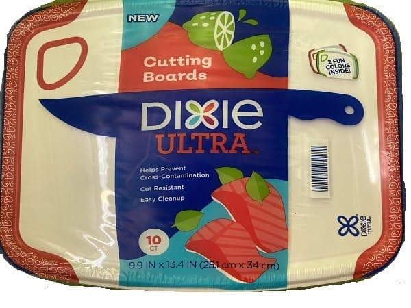 Dixie Ultra Disposable Paper Cutting Boards, 10-Count 10” x 13” Large Boards for Kitchen Meal Prep