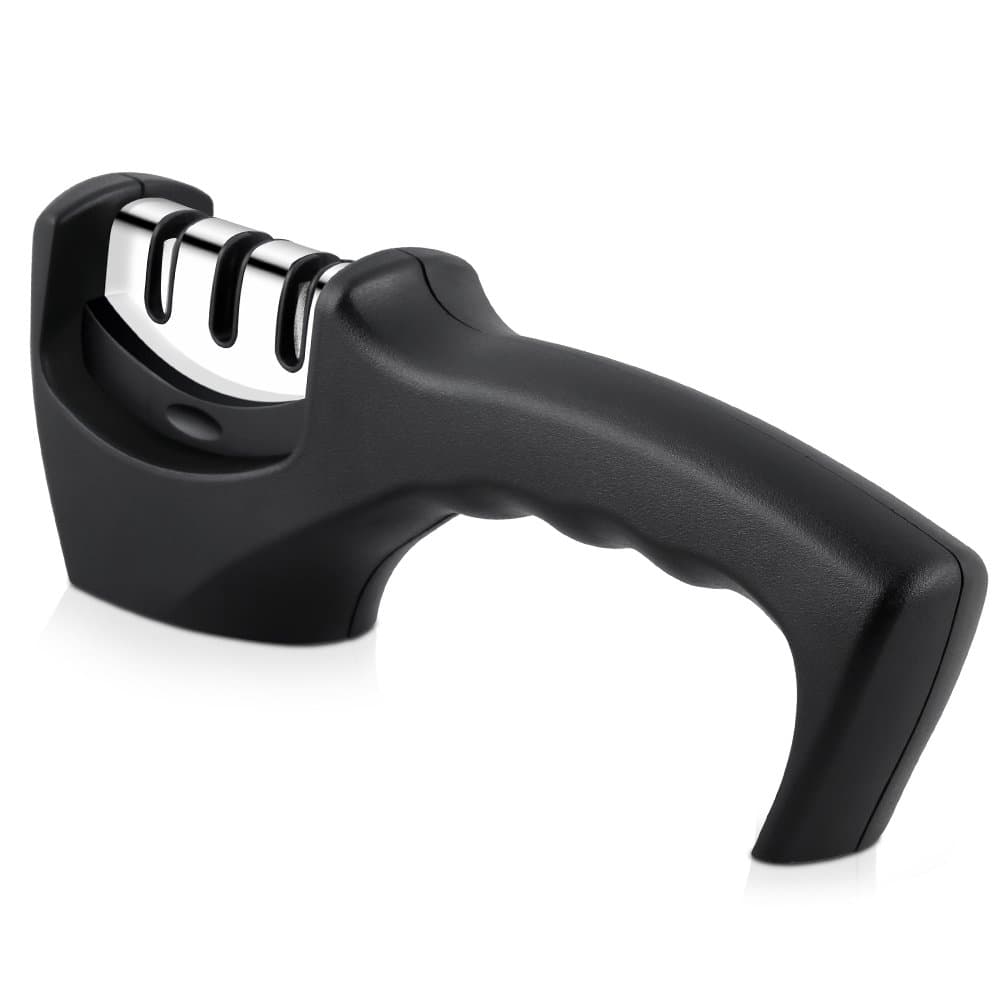 Nasharia Knife Sharpener 3 Stage Knife Sharpener Effective for Stainless Steel and Ceramic Knives Non-Slip