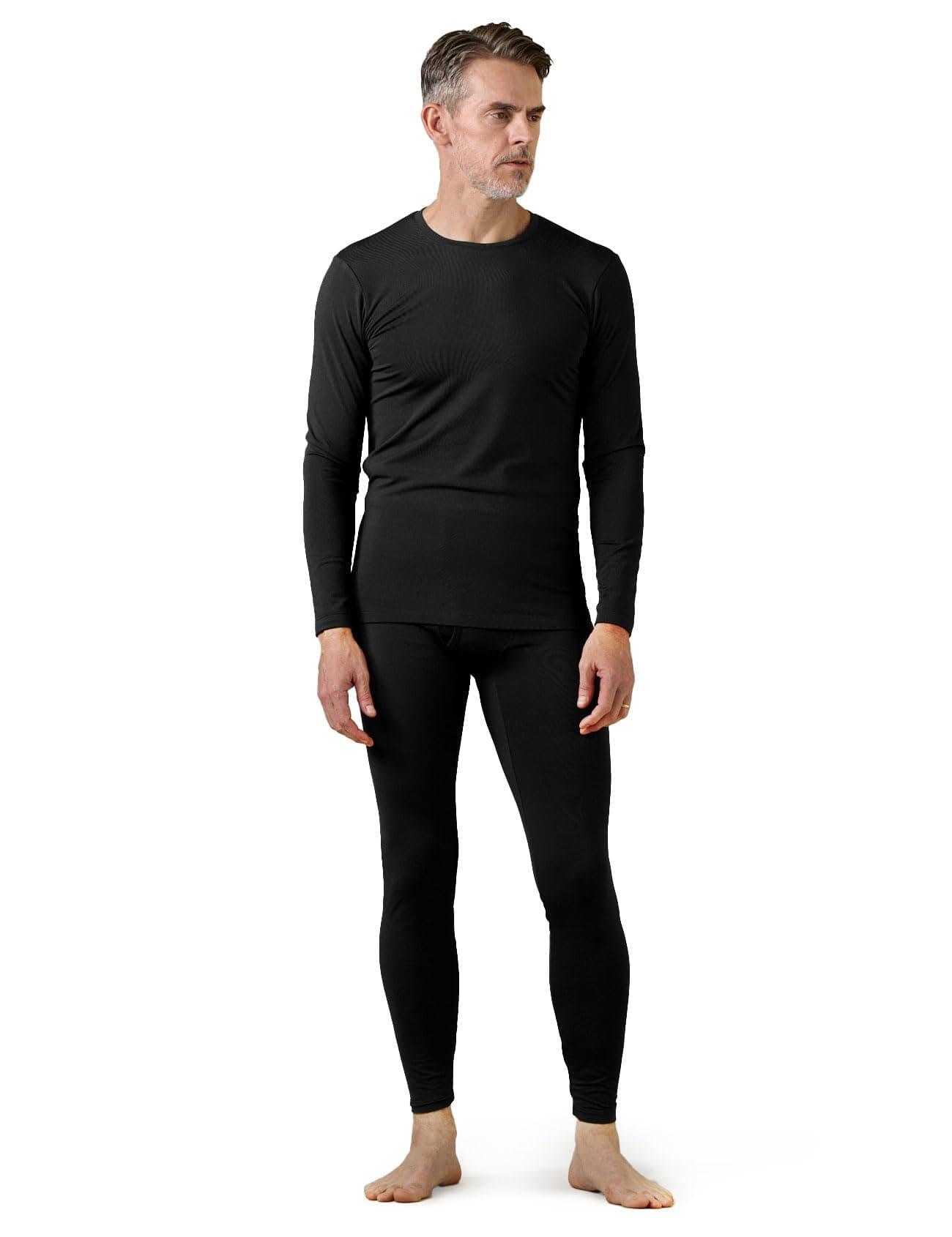 Men's Thermal Underwear Set Soft Fleece Lined Long Johns Light/Mid/Heavy Weight Base Layer Top & Bottom M11/M24/M57