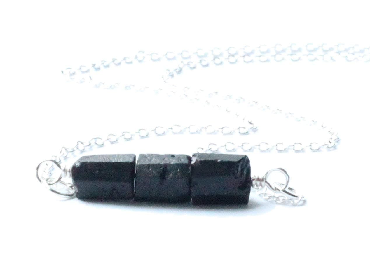 Black Tourmaline Necklace, Empath Protection, Energy Shield