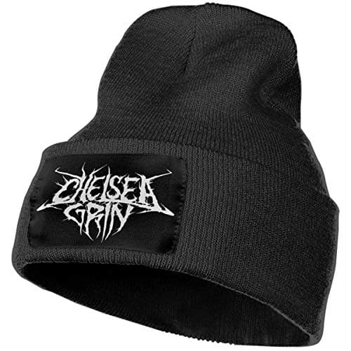 Chelsea Grin Deathcore Band Knit Hats Beanie Hat Warm Winter Unisex Skull Cap with Lining Black