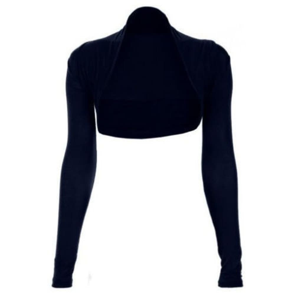 Style Womens Jersey Long Sleeved Shrug (ONE SIZE 6-12, NAVY)