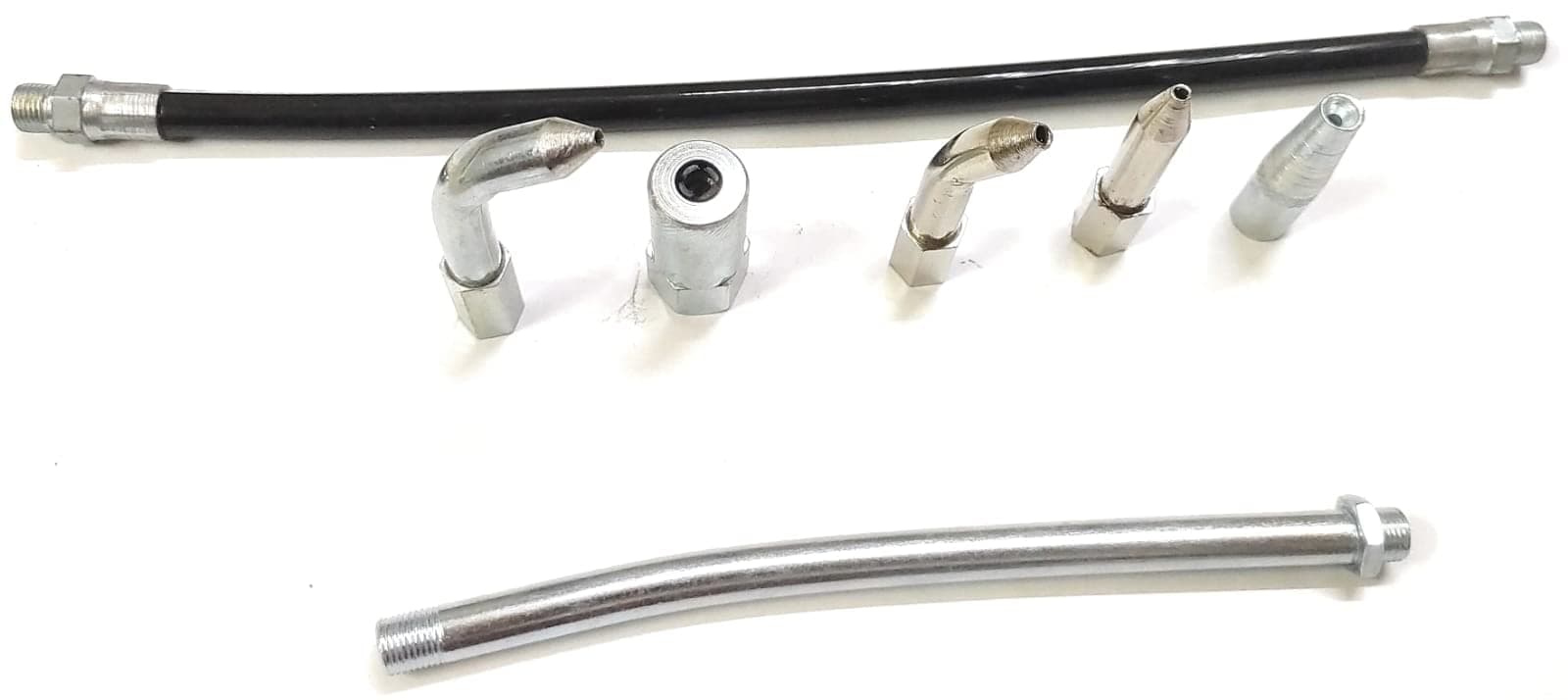 7 Pieces Grease Couplers Flexible Hose Fittings Lubrication for Grease Gun
