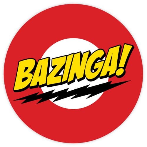 The Big Bang Theory Bazinga sticker decal 4" x 4"