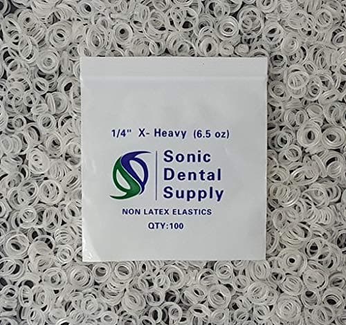 Clear - 1/4 X-Heavy 6 Oz. - Orthodontic Elastic -For Braces - Dental Rubber Bands by Sonic Dental