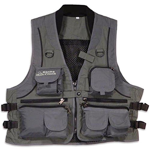 STONE CREEK Fishing Vest, M, GREY/SAGE