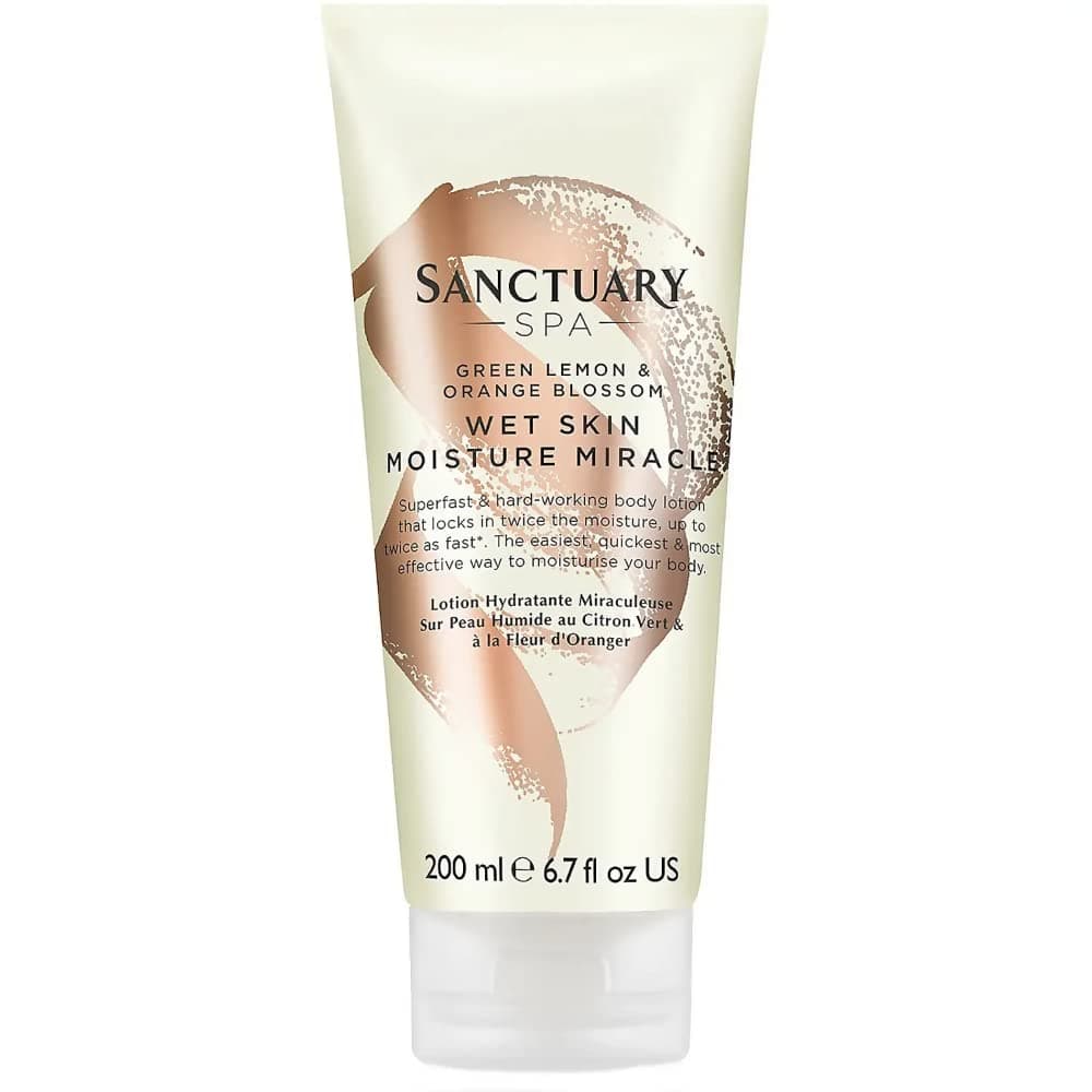 Sanctuary Spa Wet Skin Moisture Miracle, Green Lemon and Orange Blossom Body Moisturiser 200ml
