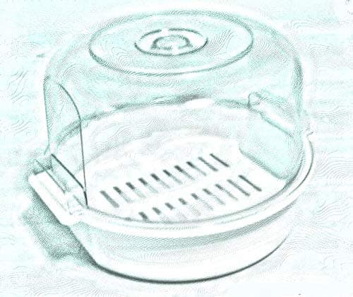 Microwave Steamer - perfect for microwave baked potatoes, steaming vegetables. Super microwave rice and pasta cooker. The Dome serves as a great microwave cover - traps steam and cleans your microwave