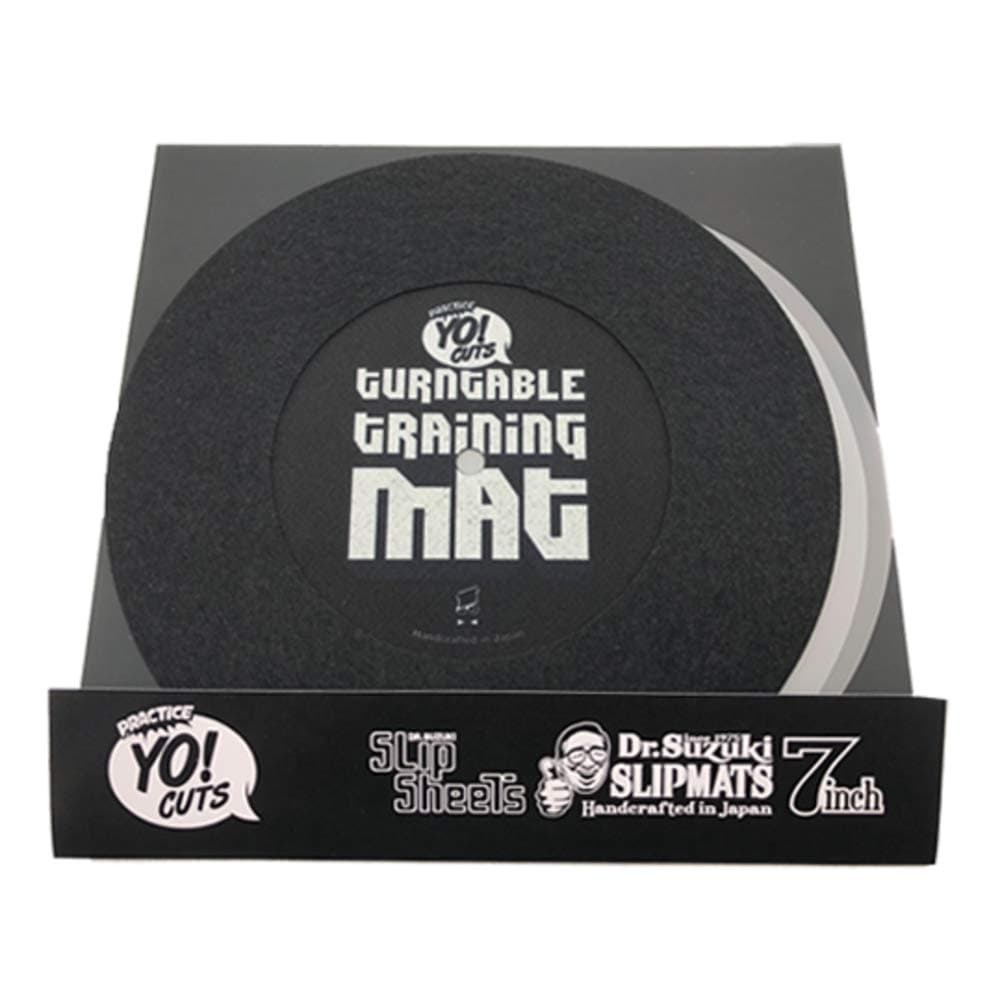 Turntable Training Wax DR SUZUKI TTM 7 INCH SLIPMAT & SLIP SHEETS - BLACK for your Numark PT01 Scratch or Reloop Spin Portable