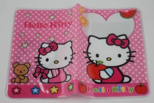 New Pink Cute Cat ID Credit Payment Card Passport Holder Cover Case Pouch