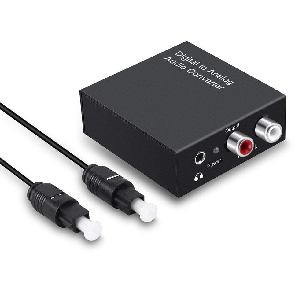 KPLstar DAC Converter Digital Optical Coax to Analog RCA (Stereo R/L) Audio Adapter.