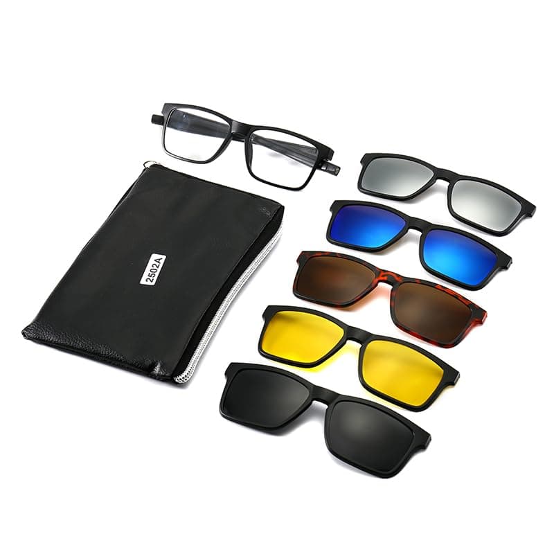 Polarized Clip On Sunglasses Men Women Magnetic Eyeglass Frames Optical Glasses Frame Hanging Neck Design