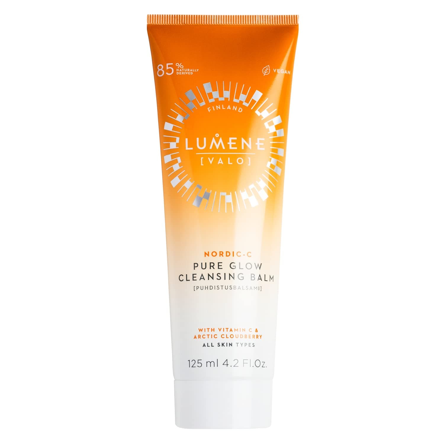 Nordic C Pure Glow Cleansing Balm - Make Up Remover Balm with Vitamin C for Skin Radiance - Vegan Eye Makeup Remover & Facial Care for Normal to Dry Skin (125ml)