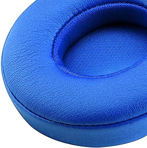 SoloWIT Earpads Cushions Replacement for Beats Solo 2 & Solo 3 Wireless On-Ear Headphones, Ear Pads with Soft Protein Leather, Added Thickness - (Blue)