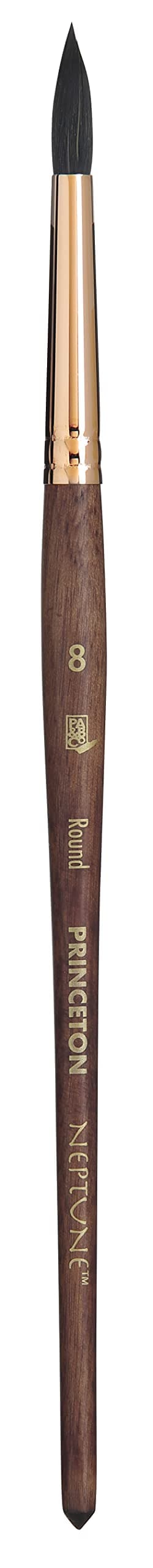 Neptune Short Handle Round Paint Brush | Maximum Colour Holding Capacity | Even & Consistent Flow | Durable & Affordable | Size - No 8