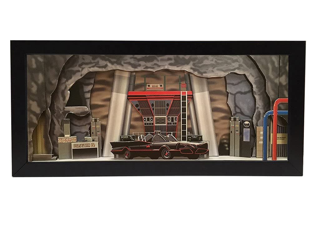Batman Batcave interior shadowbox diorama - memorabilia picture art collector gift