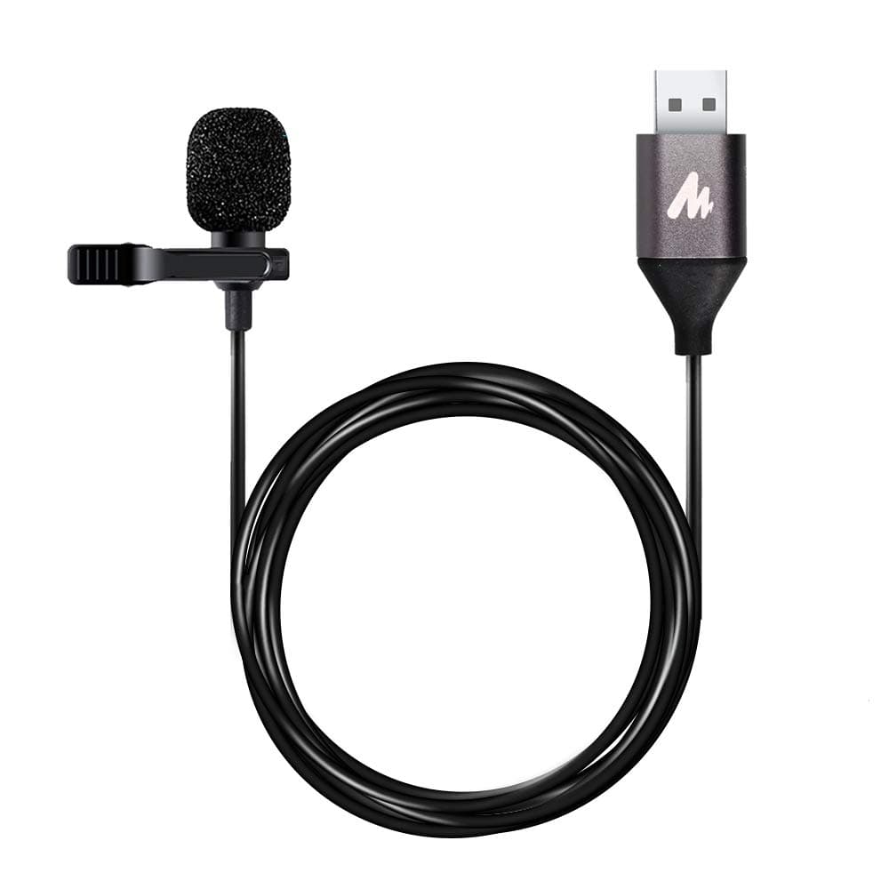 USB Lavalier Microphone, 192KHZ/24BIT Plug & Play Omnidirectional Lapel Shirt Collar Clip on Mic for PC, Computer, Mac, Laptop, YouTube, Skype, Recording, Podcasting, Gaming, AU-UL10