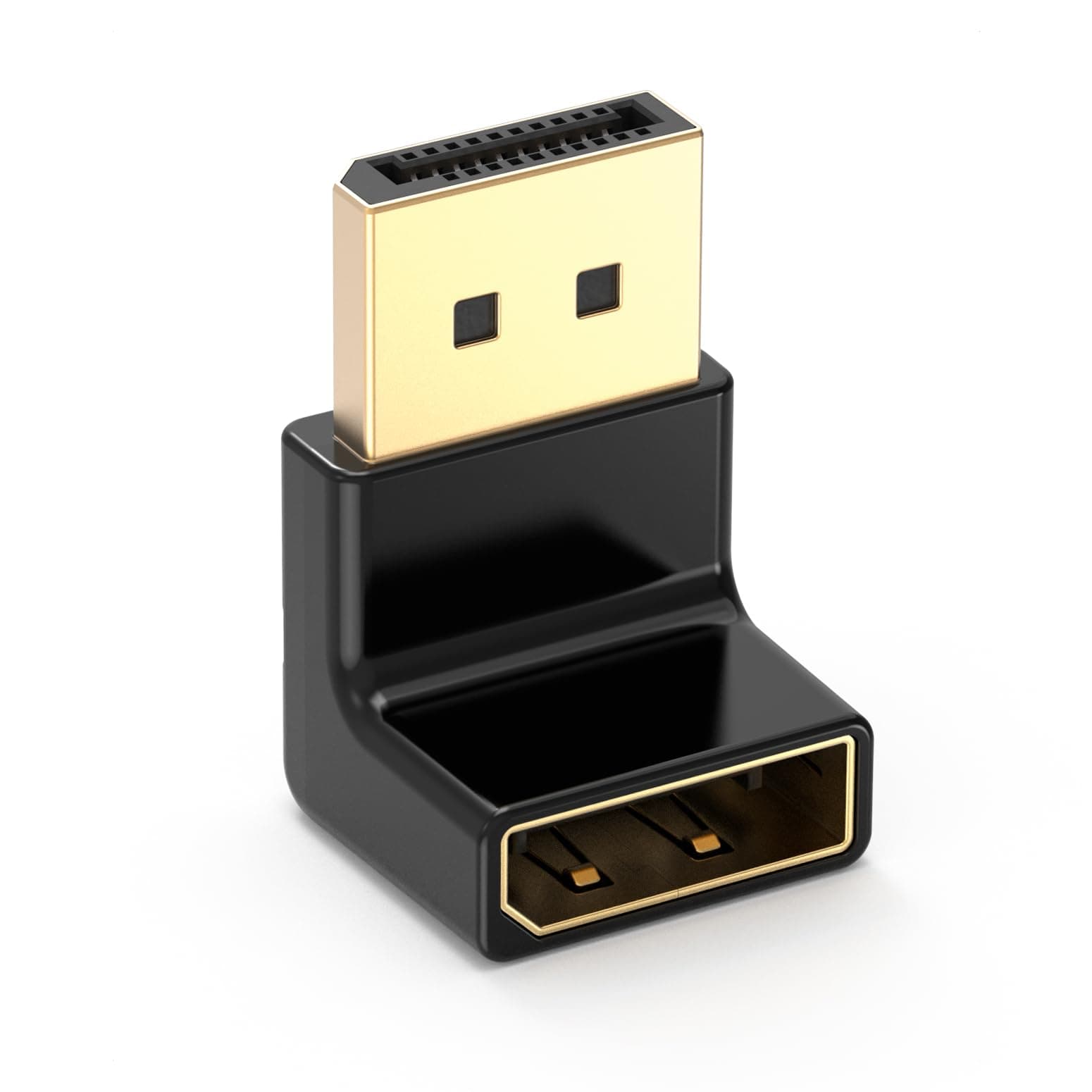 Cable Matters 4K@240Hz Right Angle DisplayPort 1.4 Adapter, 8K DisplayPort 90 Degree Adapter, Black