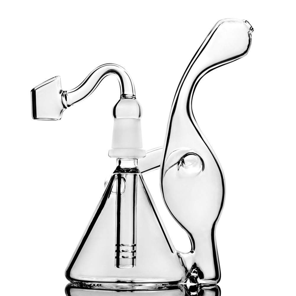 6 Inch Mini Clear Glass Bong with Quartz Banger Oil Rigs for Smoking Pipe