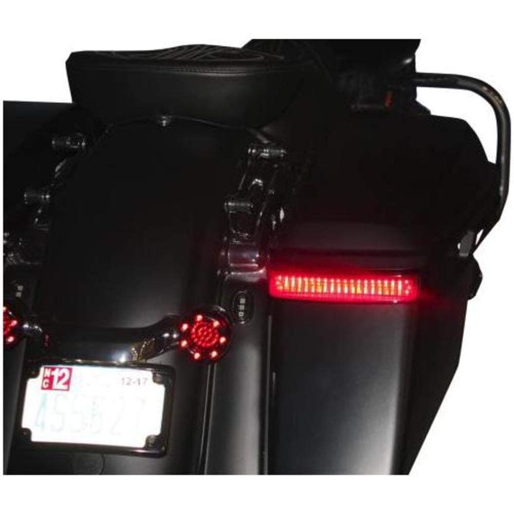 Custom Dynamics Saddlebag Lights for H-D OE Saddlebags-Gloss Black Finish-Smoke Lens-CD-SB-SS8-BS