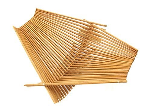 Chopstick Art Recycled Bamboo Chopstick Folding Basket, Large Tea Stained