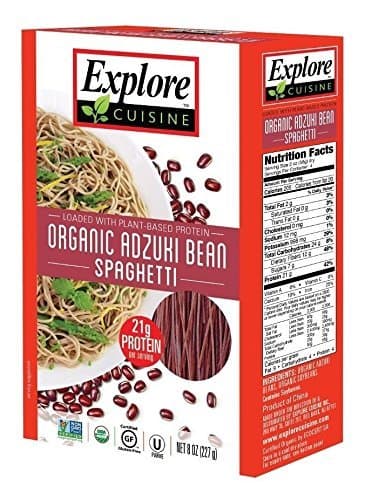Explore Asia Organic Red Adzuki Bean Spaghetti,8 Ounce (Pack of 6)