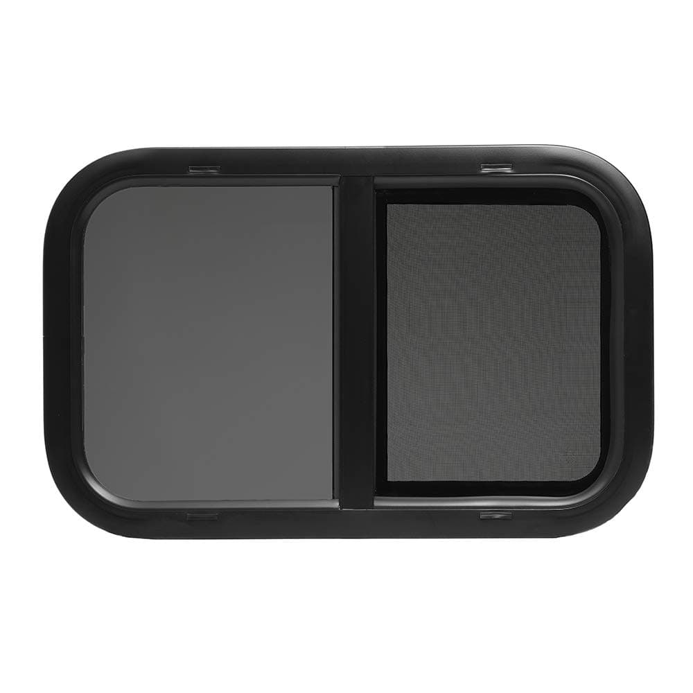 ToughGrade Horizontal Sliding Black RV Window 24" X 20" X 1 1/2" Includes Mounting Ring